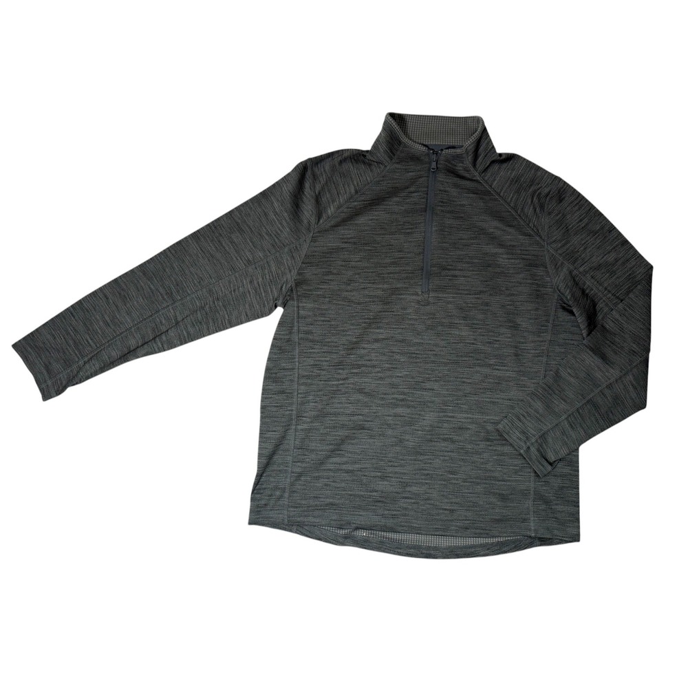 Vineyard Vines Mens Quarter Zip Performance Pullover Gray Space Dye Large